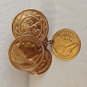COIN Goldtone SCARF CLIP